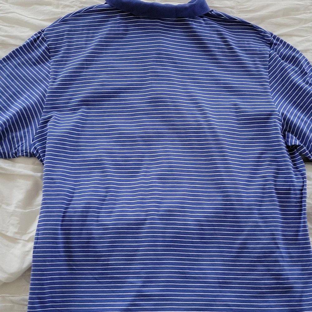 Men's Ralph Lauren Polo Golf Polo Blue White Large - Picture 5 of 6